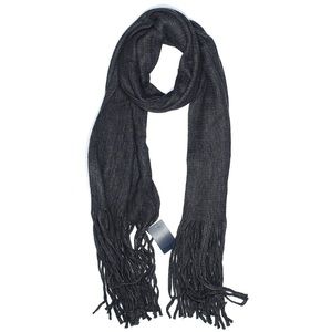 NWT Lucky Brand dark gray fringe scarf